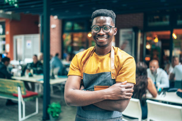 Portrait of young man, bartender.